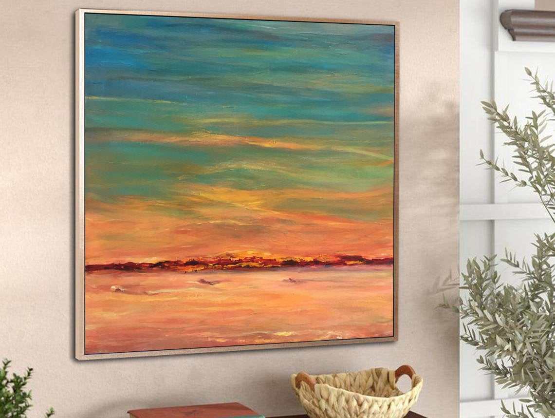 scenic evening abstract painting design 2